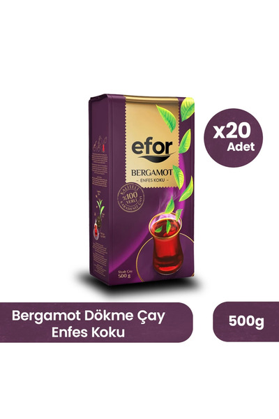 Efor Çay Efor Bergamot Aromalı Dökme Siyah Çay 500 gr – 20'li Koli