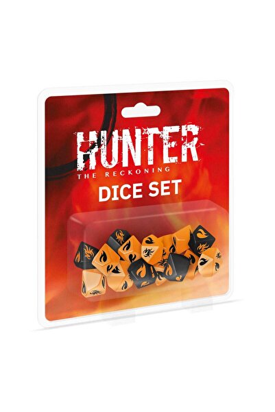 Renegade Set 15 zaruri d10 Hunter The Reckoning portocaliu negru
