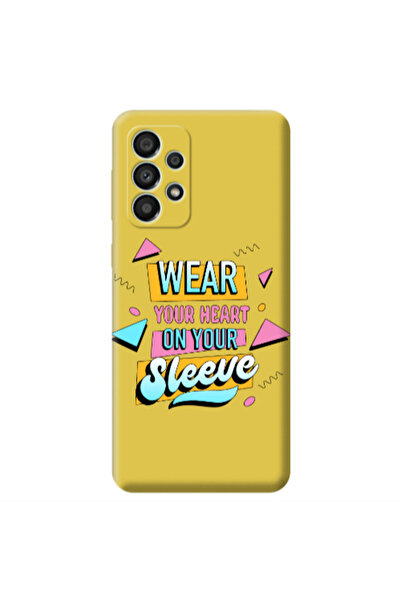 Other Samsung A53 Wear Your Heart Yellow Colored Silicone TPU Θήκη