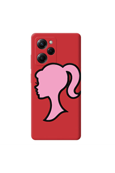 Other Xiaomi Poco X5 Pro Line girl Red Colored Silicone TPU Θήκη
