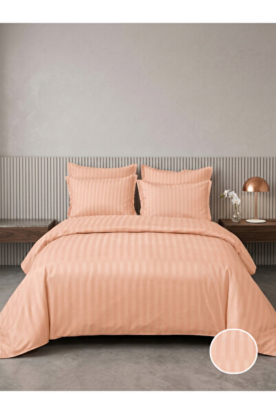 Truva Home Lenjerie de Pat Damasc 6 Piese | Cearceaf cu Elastic 180x200 cm | ...