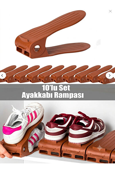 Gardino 10-Piece Adjustable Shoe Ramp - Shoe Organizer for Inside the Closet ...