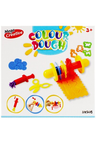 MC Micostore Plastilina Mega Creative Colour Dough 471260, 3x50g, cu accesori...