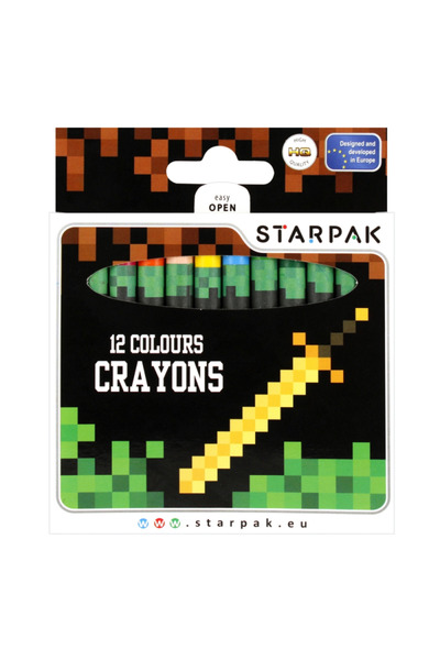 MC Micostore Creioane cerate Starpak Pixel Game 484792, 12 culori, blister ca...