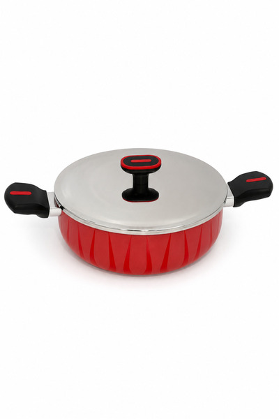 Urbanza 22cm Non Stick Cooking Pot with Lid Deep Casserole Saucepan Aluminum ...