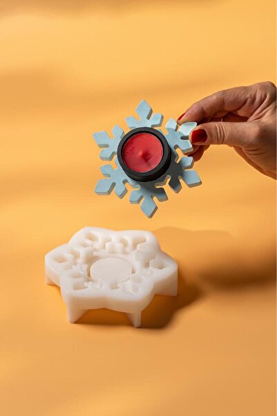 rufus concept Kar Tanesi Tealight Silikon Mumluk Kalıbı