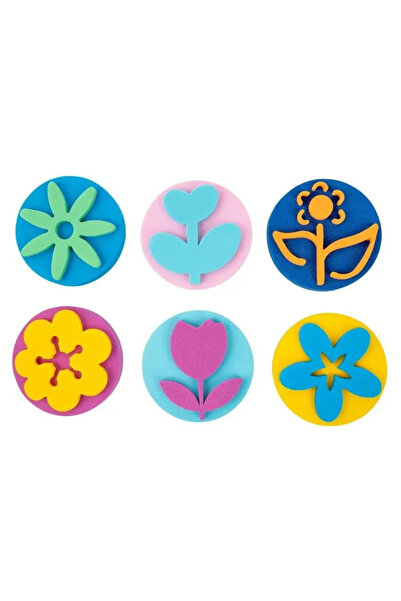 OEM Ștampile pentru copii flori Fandy set 6 bucăți diametru 5 cm
