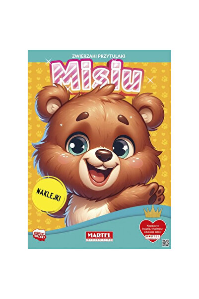 OEM Carte creativă Animale de plus Ursulet cu autocolante Martel