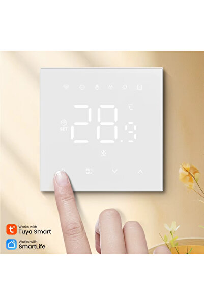 Avatto Termostat inteligent Wi-Fi WT410-BH-3A-B pentru încălzire centrală și ...