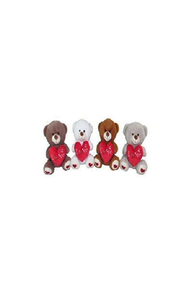 OEM Ursulet de plus jucarie Sun-Day 15 cm, din material textil moale, cu inim...