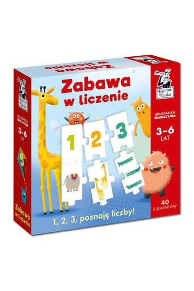 OEM Căpitanul Nauka cu numere, puzzle educativ 3-6 ani