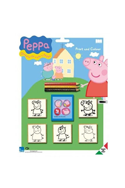OEM Peppa Pig – Set de ștampile 5 bucăți Set de creioane colorate, Multiprint