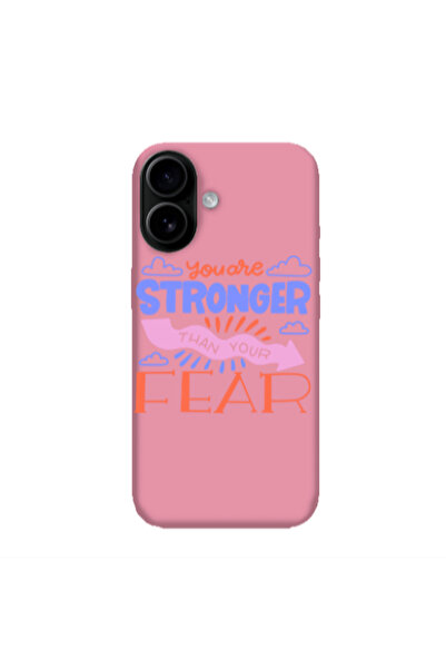 Other Apple Iphone 16 plus You are Stronger Pink Colored Silicone TPU Θήκη