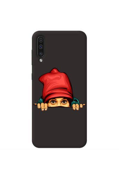 Other Samsung A70 Hidden Girl Black Colored Silicone TPU Θήκη