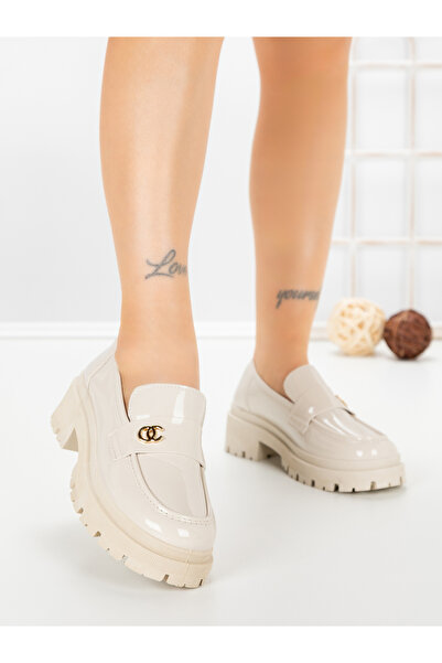 L.Day Pantofi casual dama bej din piele ecologica Monira