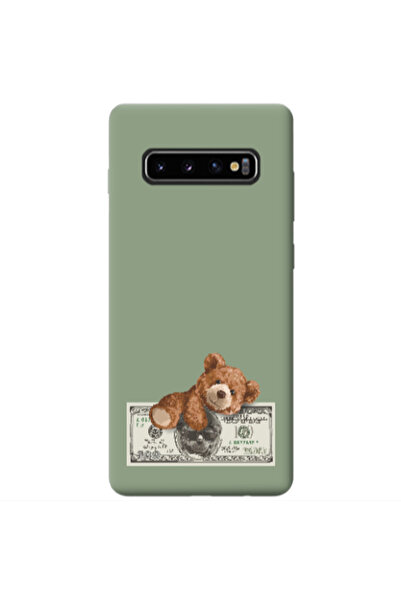 Other Samsung S10 Money Style Light Green Colored Silicone TPU Θήκη