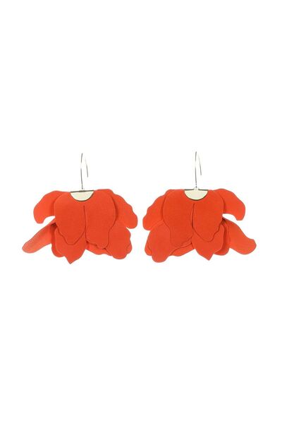 HAIArt Cercei Floare Mare - Spicy Orange