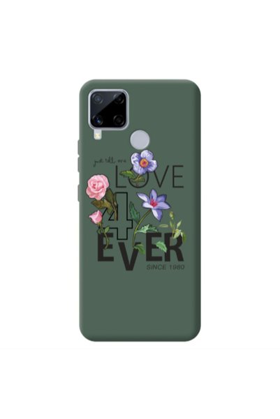 Other Realme C25S Love for ever Dark Green Colored Silicone TPU Θήκη