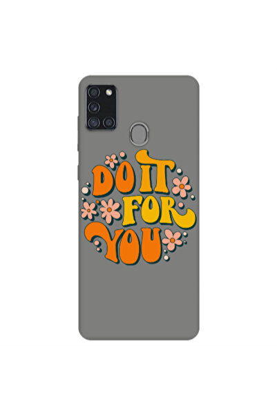 Other Samsung A21S Do it For You Grey Colored Silicone TPU Θήκη