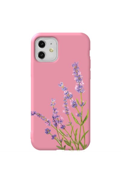 Other Apple iPhone 11 Flowers 8 Pink Colored Silicone TPU Θήκη
