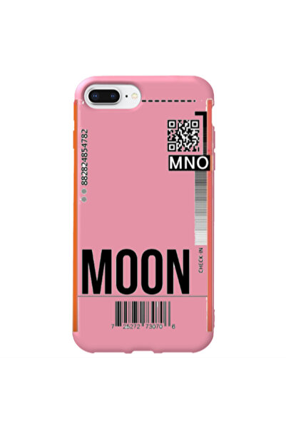 Other Apple iPhone 7 Plus A ticket to the moon Pink Colored Silicone TPU Θήκη