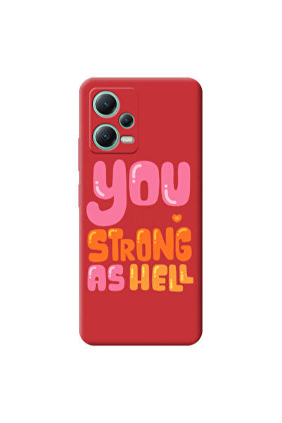 Other Xiaomi Redmi Note 12 Pro 5G You are Love Strong Red Colored Silicone TP...