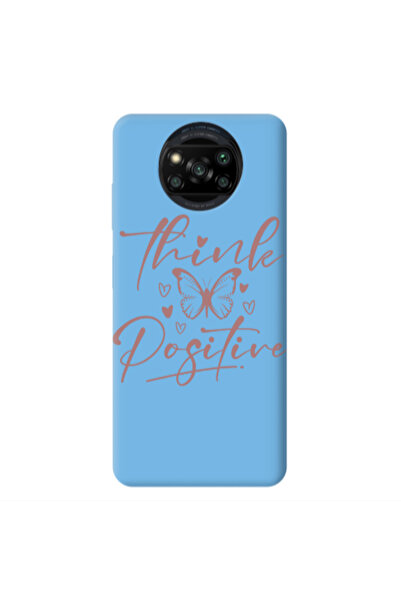 Other Xiaomi Poco X3 /X3 Pro Think Positive Blue Colored Silicone TPU Θήκη