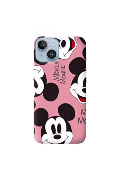 Other Apple iPhone 14 Mickey Mouse Pink Colored Silicone TPU Θήκη