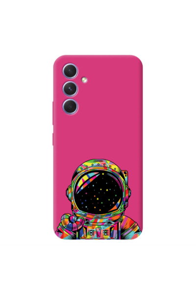 Other Samsung A54 Astronaut 209 Fuchsia Colored Silicone TPU Θήκη