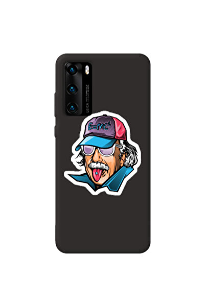 Other Huawei P40 Einstein Black Colored Silicone TPU Θήκη