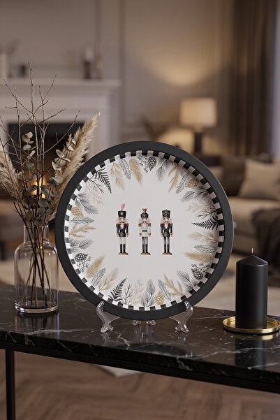 EVLE Metal Tray, 31.5 cm Golden March