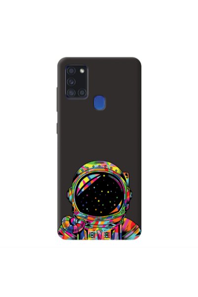 Other Samsung A21S Astronaut 209 Black Colored Silicone TPU Θήκη