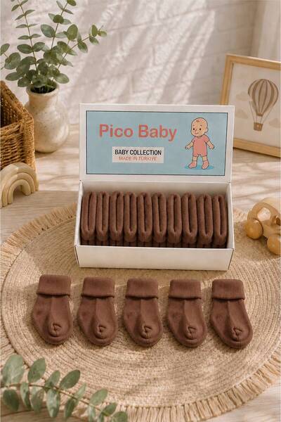 Pico Baby Organic Cotton Unisex 5-Piece Boxed Premium Newborn Baby Socks