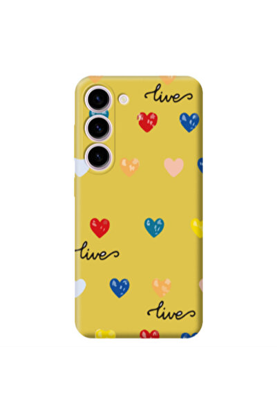 Other Samsung S23 Plus Heart Lives Yellow Colored Silicone TPU Θήκη