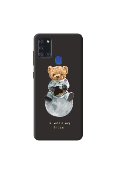 Other Samsung A21S Bear in space Black Colored Silicone TPU Θήκη