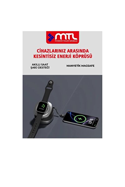 peltech 10.000 mAh 5İN1 DAHİLİ Kablolu 60W MANYETİK MagSafe PD Şarj Powerbank