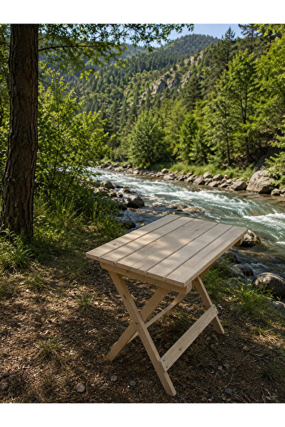 DUDECOR Katlanır piknik masası 70X45 ahşap