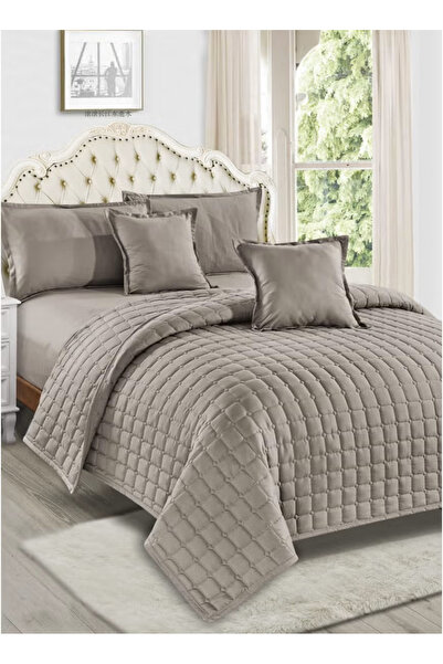 Moon Elegant Plaid Quilted Plain Bedspread - 4 Pieces - 170X220Cm Duvet - 120...