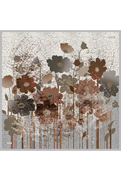 Levidor Gray Shadow Garden Twill Silk Scarf