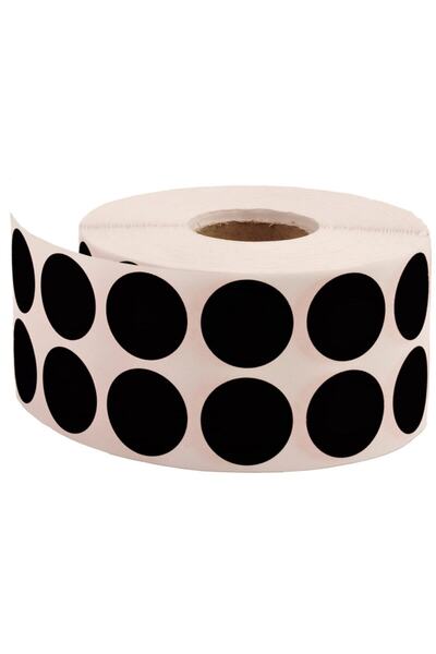 Tanex Pointing Dot Label 20mm (2500 Pieces Black Dot Label)