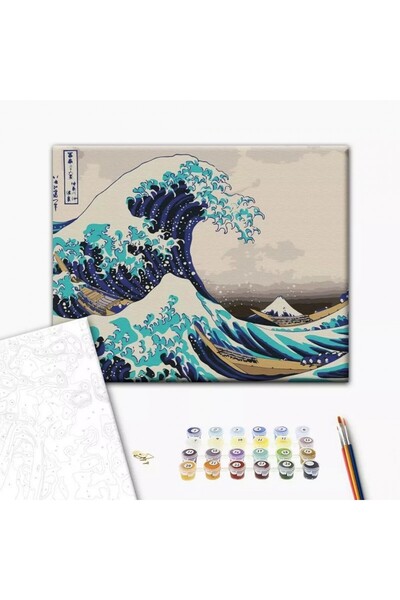 MC Micostore Set Pictura pe numere 40x50cm, Brushme - Tsunami - panza, cadru ...