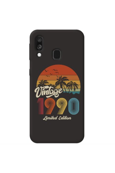 Other Samsung A40 Vintage Black Colored Silicone TPU Θήκη
