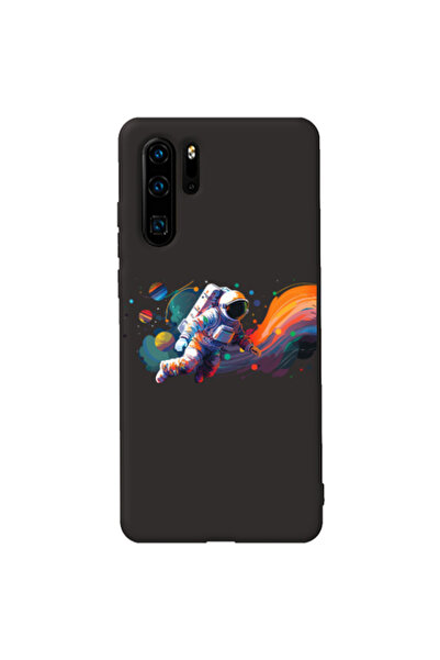 Other Huawei P30 Pro Rainbow Space Black Colored Silicone TPU Θήκη
