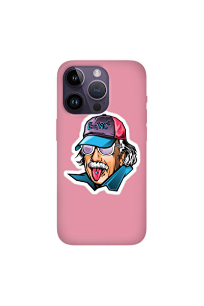Other Apple iPhone 14 Pro Max Einstein Pink Colored Silicone TPU Θήκη