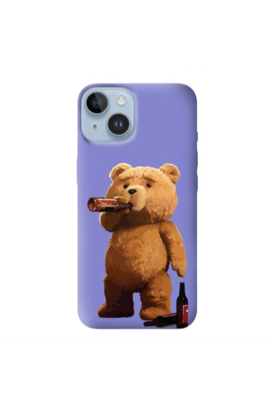 Other Apple iPhone 14 Plus Beer Time Purple Colored Silicone TPU Θήκη