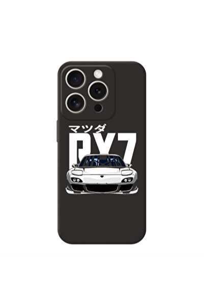Other Apple iPhone 15 Pro Max Car Rx7 Black Colored Silicone TPU Θήκη