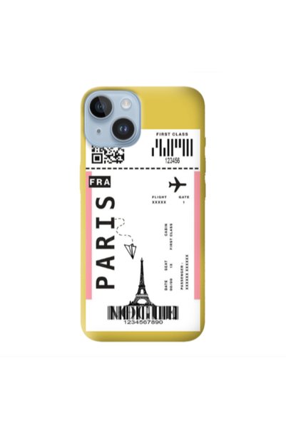Other Apple iPhone 14 Plus Paris FRA Yellow Colored Silicone TPU Θήκη