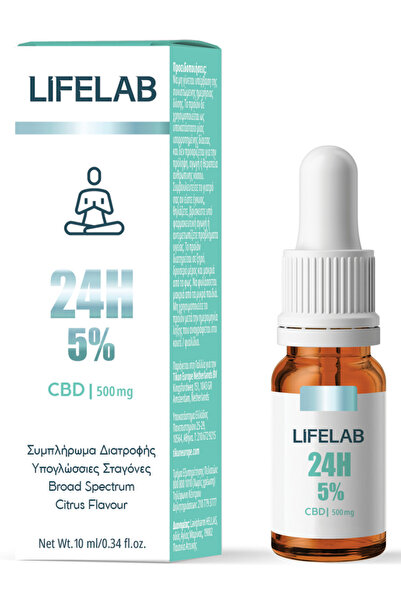 Lifelab | CBD 24H 5% | Συμπλήρωμα Διατροφής για Ισορροπία &amp; Ευεξία | 10ml
