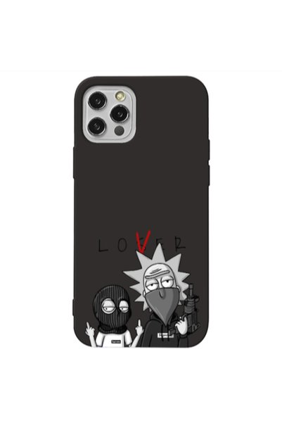 Other Apple iPhone 12 Pro Max Rick Loser Black Colored Silicone TPU Θήκη