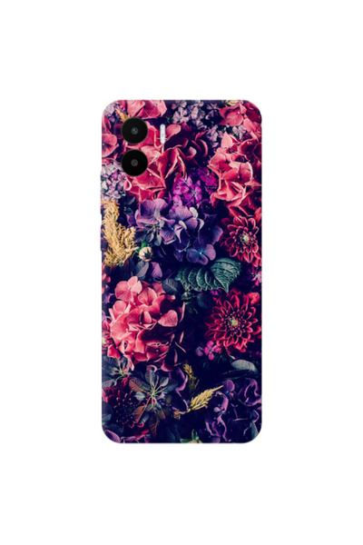 Other Xiaomi REDMI A2 Purple and pink flowers Transparent Silicone TPU Θήκη